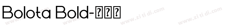 Bolota Bold字体转换